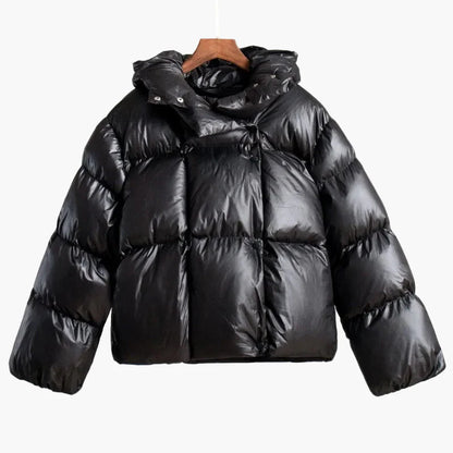 Dam Vinterjacka Oversized Vadderad Puffjacka för Vardagsbruk och Utomhusaktiviteter