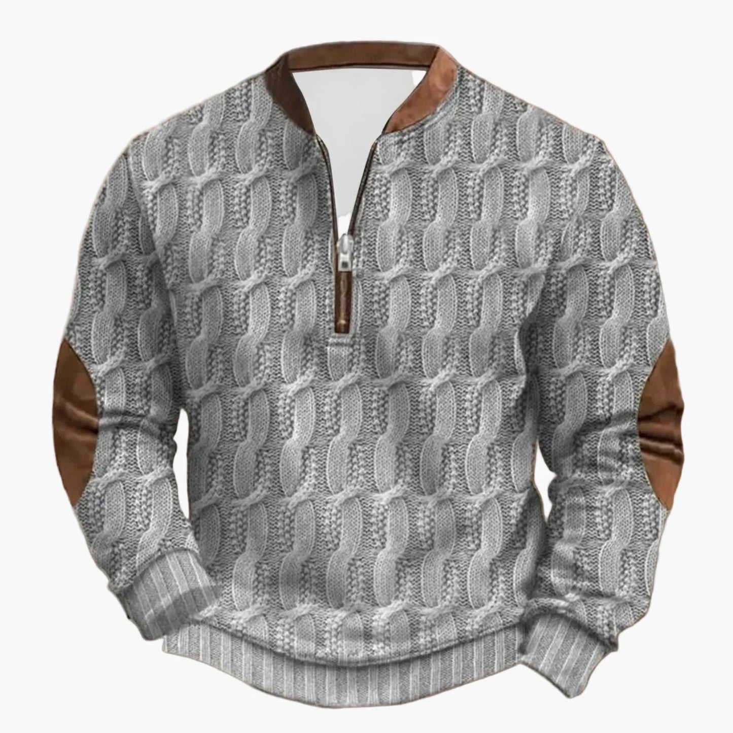 Herrtröja med halv dragkedja – Trendig vardagströja med ståkrage och sportig design