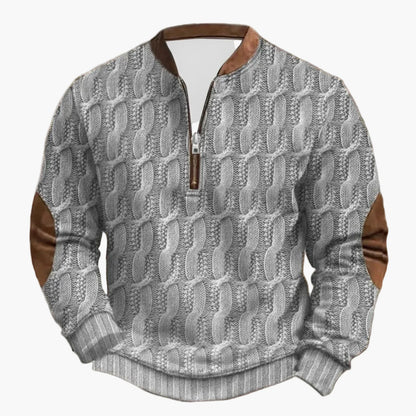 Herrtröja med halv dragkedja – Trendig vardagströja med ståkrage och sportig design