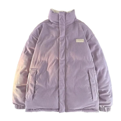 Dam Vinterjacka Pufferjacka Modern Vardag Med Hög Krage