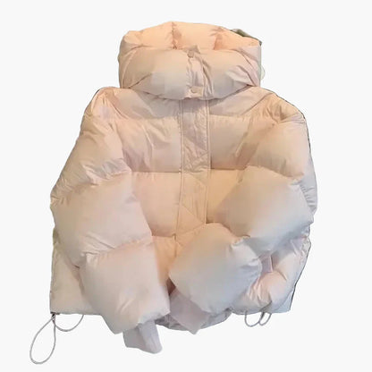 Dam Puffjacka med Huva – Varm och Trendig Vinterjacka för Vardag och Fritid