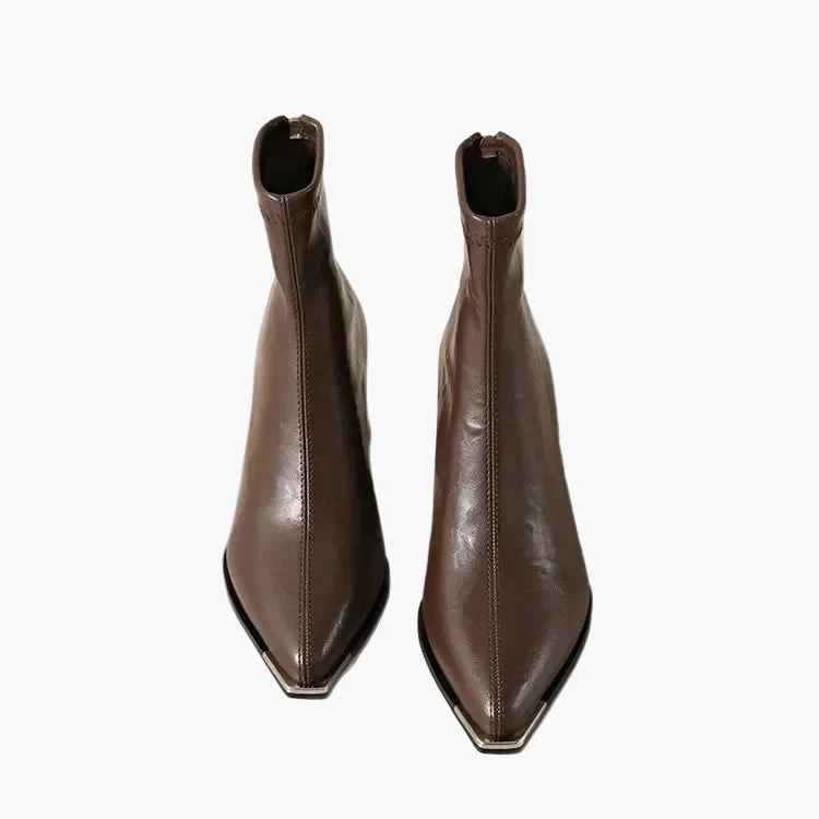 Damers eleganta ankelboots med blockklack – Perfekt för höst och vinter