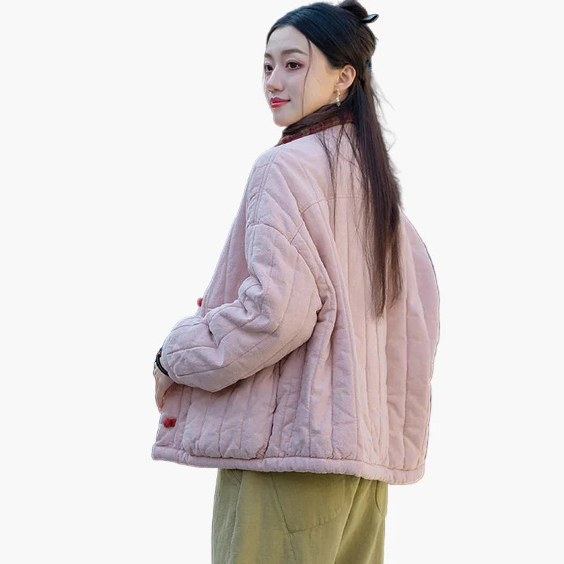 Damjacka i vintage-stil – avslappnad och varm höst- och vinterjacka