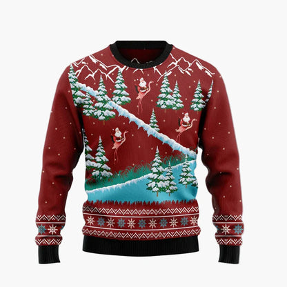 Herr & Dam Jultröja Flamingo Rolig Ugly Christmas Sweater – Perfekt för Fest och Familj