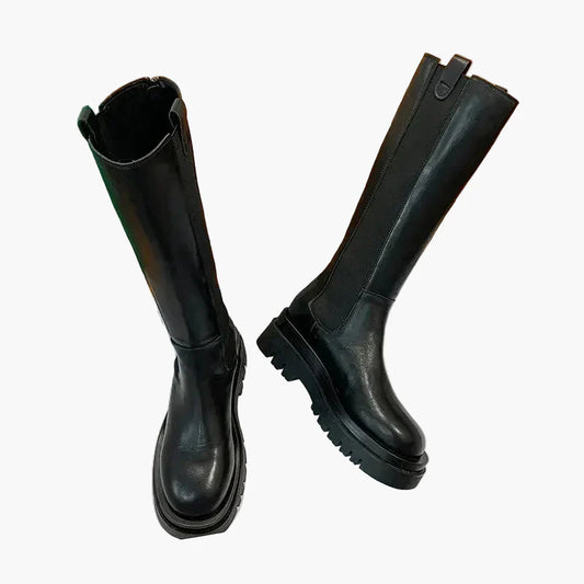 Damstövlar med Chunky Sula och Hög Komfort – Trendiga Höst- och Vinterboots