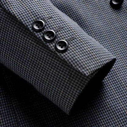 Herr Kavaj Modern Slim Fit Rutigt Mönster – Elegant Blazer för Kontor och Fest