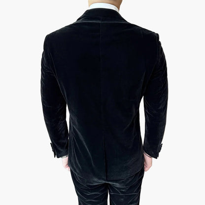 Herr Elegant Kostymkavaj för Fest och Affärsbruk – Modern Slim Fit Blazer