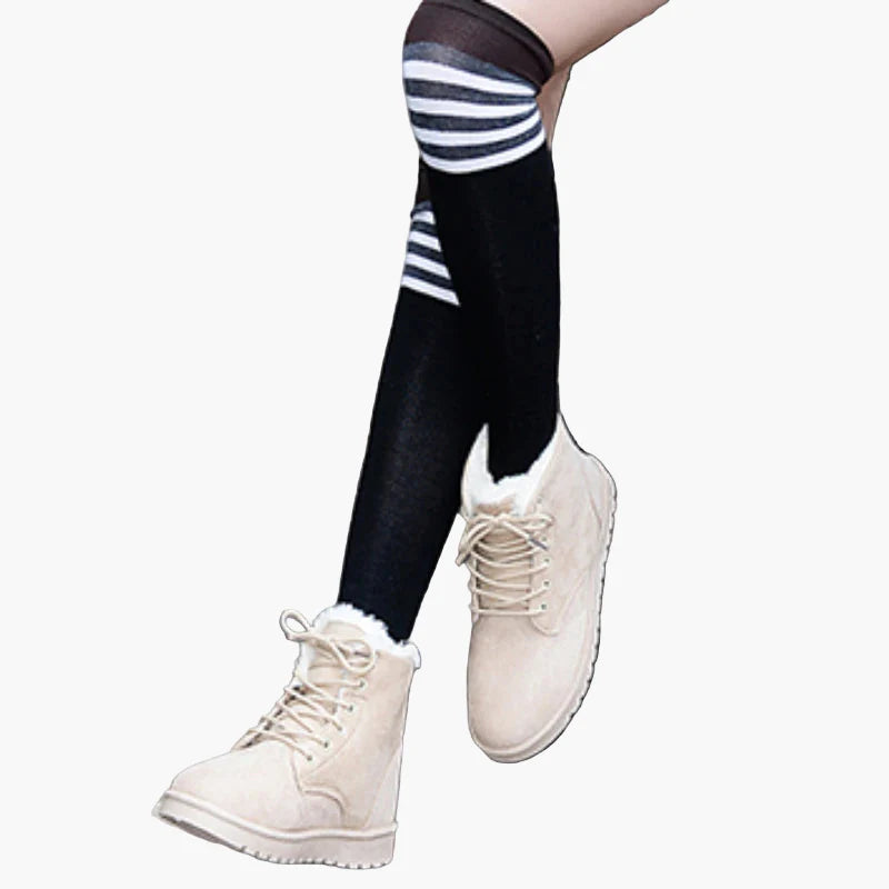 Dam Vinterkängor Med Varm Foder och Klassisk Design – Perfekta För Kallt Väder och Stadsliv