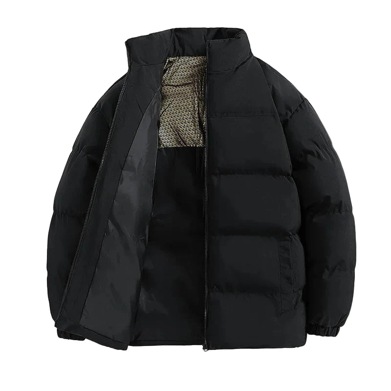 Herr Pufferjacka Vinter Varm Lättvikt Streetwear