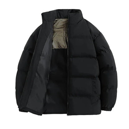 Herr Pufferjacka Vinter Varm Lättvikt Streetwear