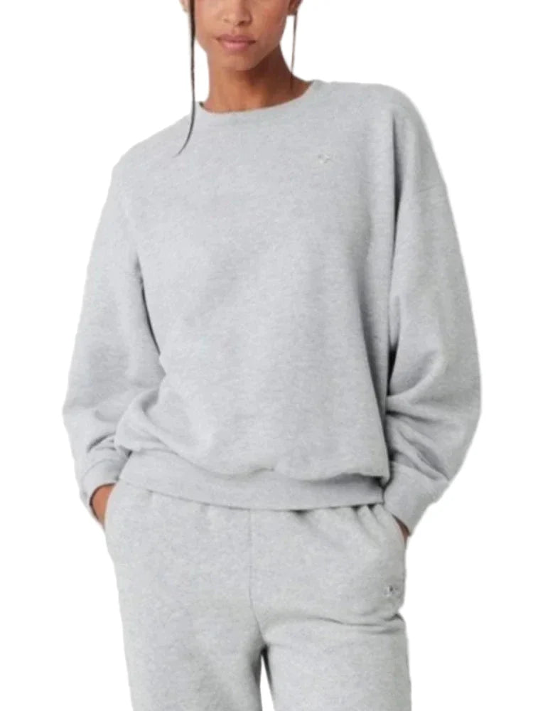Dam Oversized Sweatshirt Trendig Vardagsstil och Träning