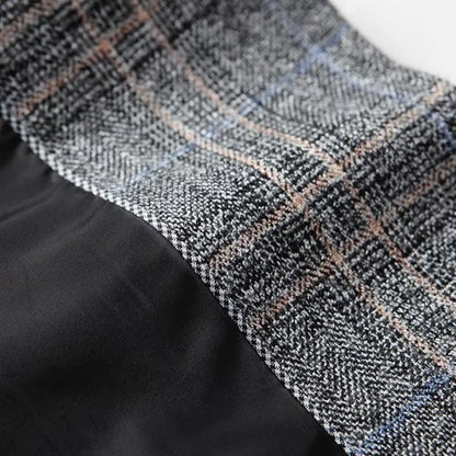 Herr Blazer Kavaj Rutig – Stilren Affärs- och Vardagsjacka