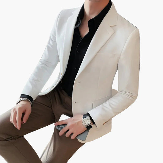 Herr Elegant Kavaj Slim Fit – Modern Blazer för Fest och Arbete