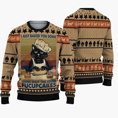 Herr Jultröja Ugly Christmas Sweater Christmas Bros med Tomten och Jesus – Rolig Festtröja