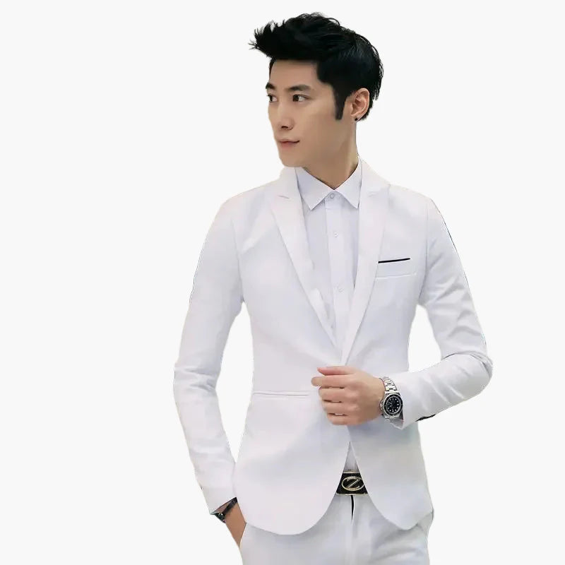 Herr Elegant Slim Fit Kostym Business och Fest