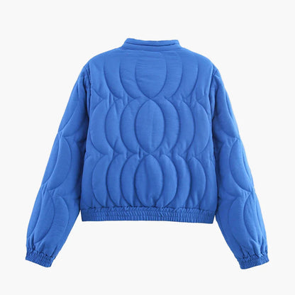 Dam Quiltad Blommig Jacka – Trendig Vårjacka för Avslappnad Stil