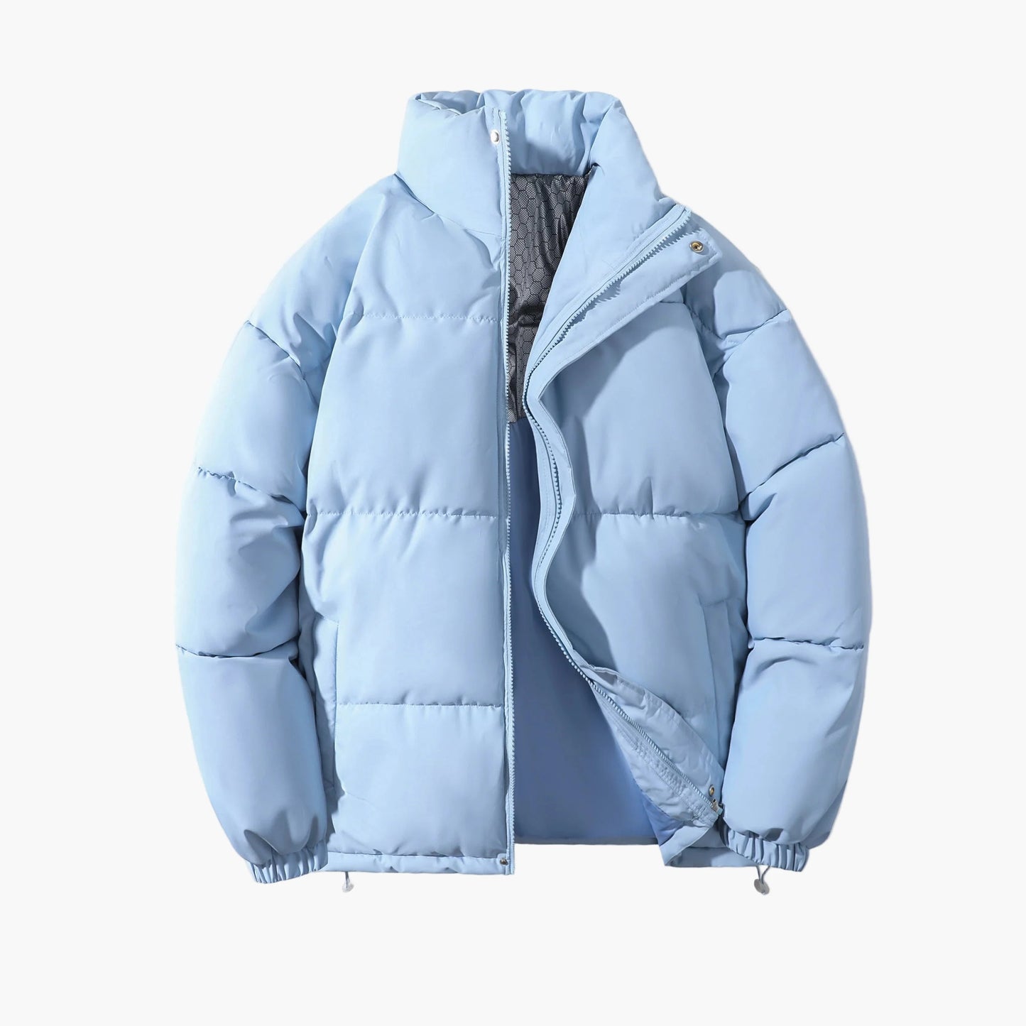 Herr Vinterjacka Vadderad Pufferjacka Varm Outdoor Stil