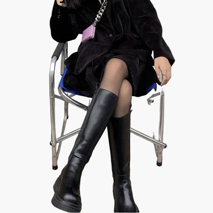 Damstövlar med Chunky Sula och Hög Komfort – Trendiga Höst- och Vinterboots