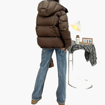 Dam Vinterjacka Puffer Varm och Trendig Fritidsjacka