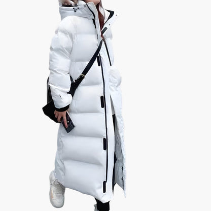 Dam Parkas Lång Vattentät Vinterjacka Puffer – Modern Varm Ytterrock för Kallt Väder