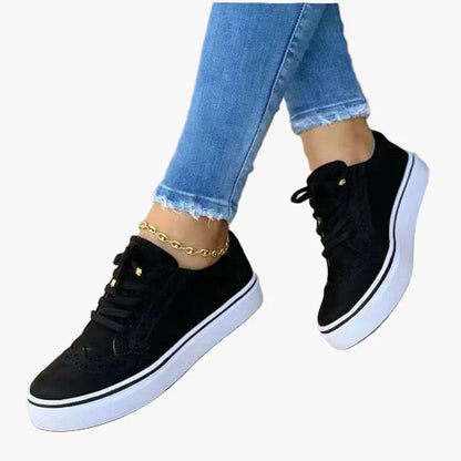 Dam Sneakers Ortopediska Snörskor Vardag Bekväma Stilrena