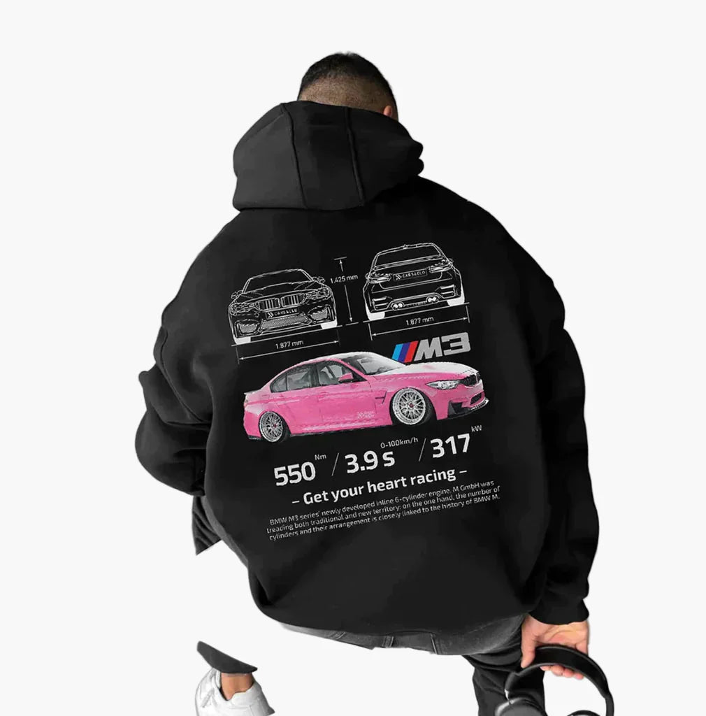 Unisex Hoodie Racing Stil Porsche 911 GT3 RS – Motorsport och Streetwear för Herr och Dam