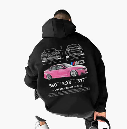 Unisex Hoodie Racing Stil Porsche 911 GT3 RS – Motorsport och Streetwear för Herr och Dam