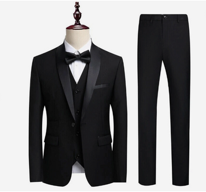 Herr Tredelad Smokingkostym för Fest och Bröllop - Klassisk Modern Stil