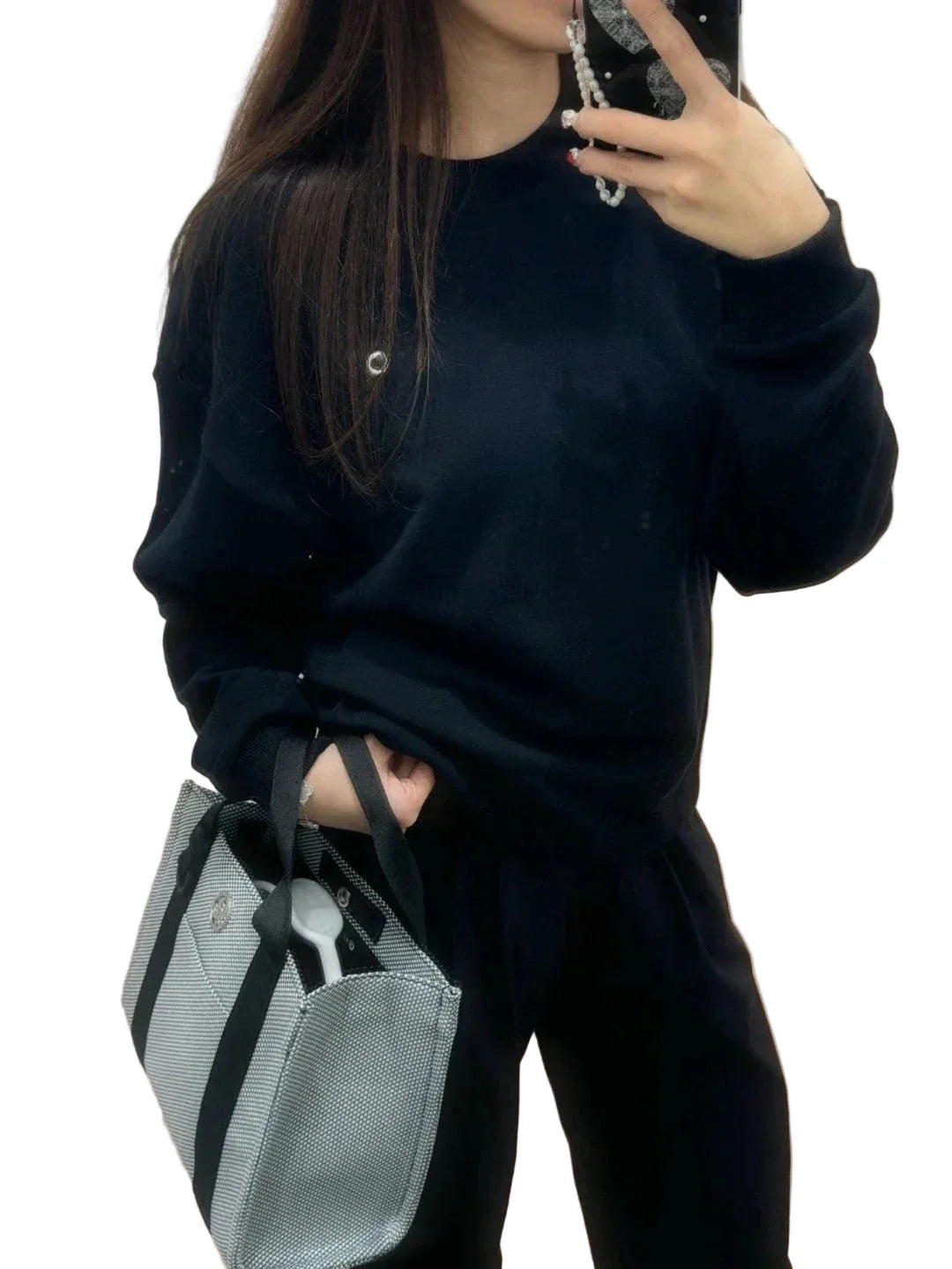 Dam Oversized Sweatshirt Trendig Vardagsstil och Träning