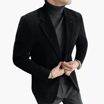 Herr Elegant Kostymkavaj för Fest och Affärsbruk – Modern Slim Fit Blazer