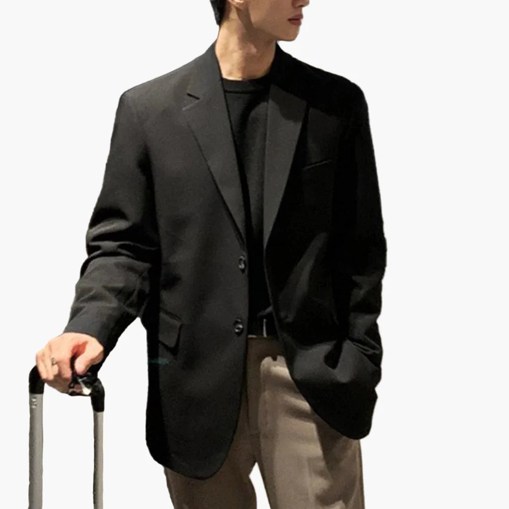 Herr Elegant Kavaj – Stilren Blazer för Fest och Arbete