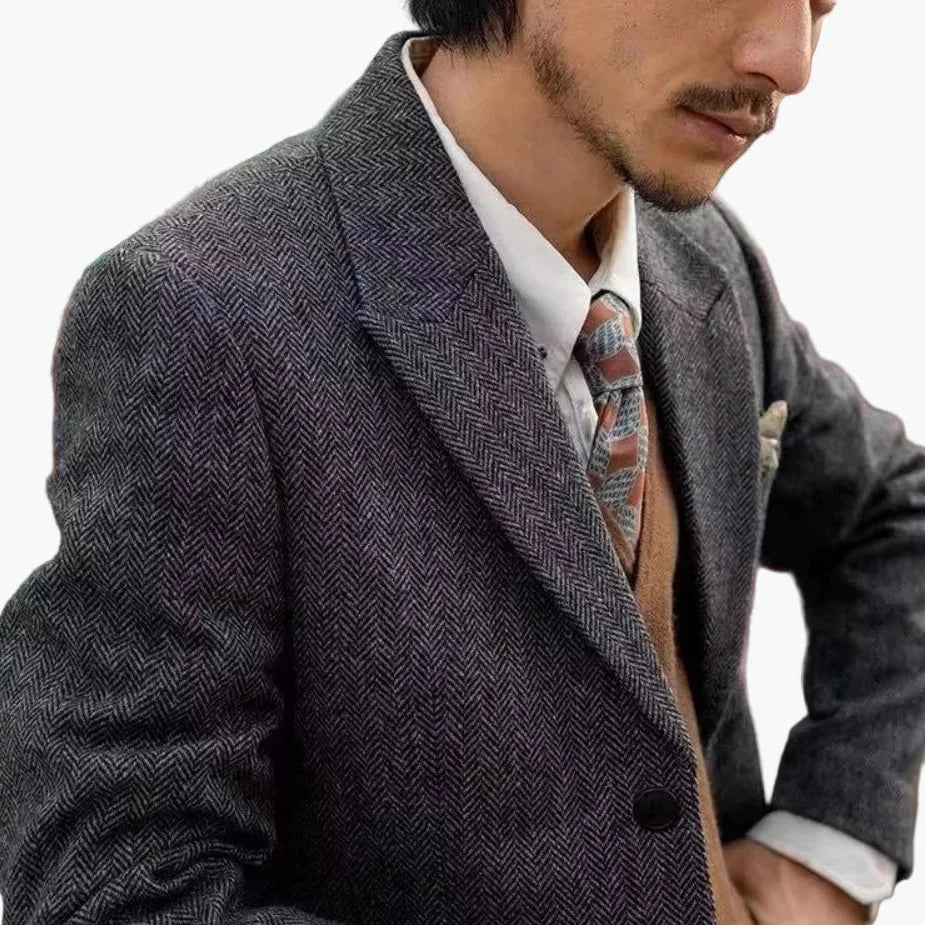 Herrkostym – Klassisk Formell Kavaj och Byxa för Affär och Fest