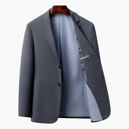 Herr Kavaj Modern Slim Fit Rutigt Mönster – Elegant Blazer för Kontor och Fest