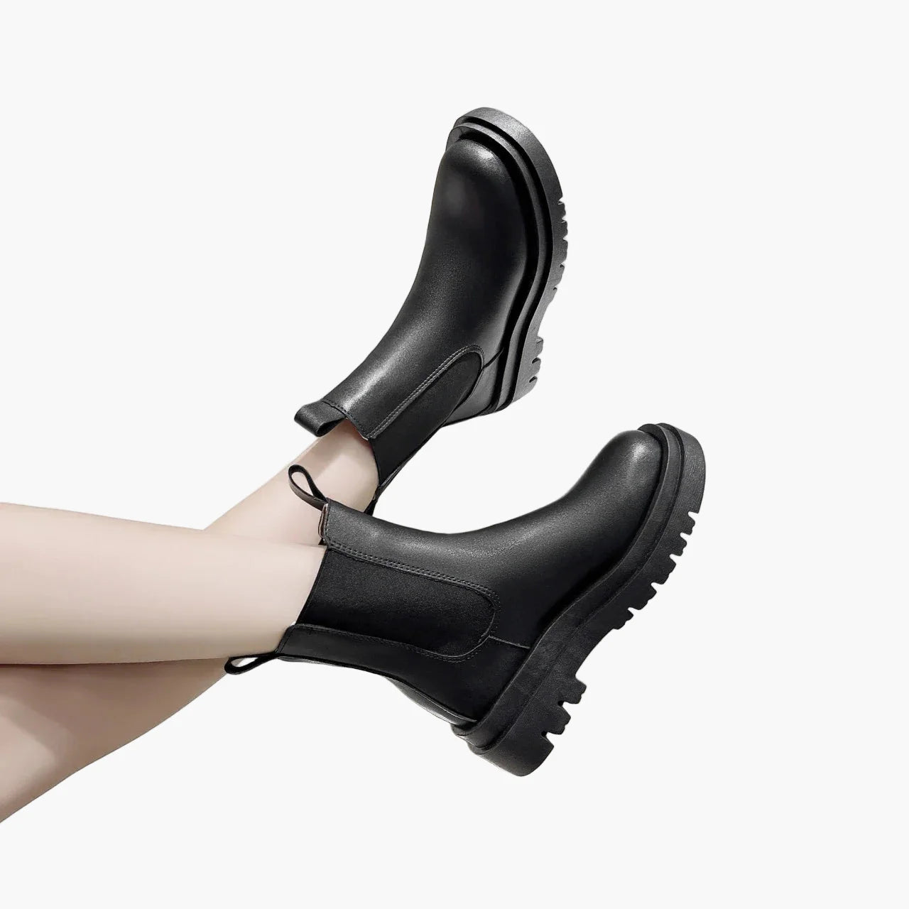 Dam Chelsea Boots med Chunky Sula – Trendiga Vardagsstövlar för Höst och Vinter