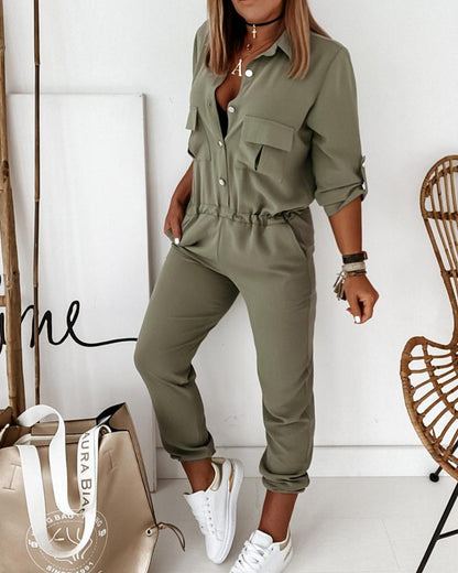 Dam Jumpsuit med Modern Passform och Sportig Vardagsstil