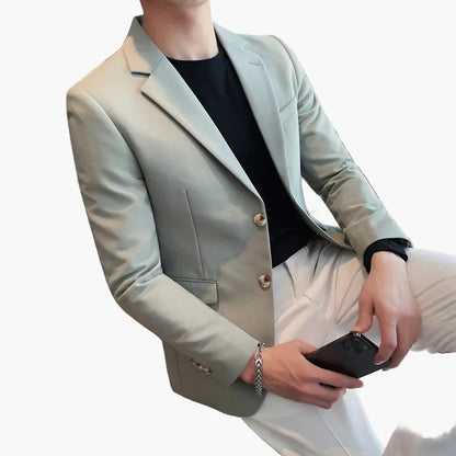 Herr Elegant Kavaj Slim Fit – Modern Blazer för Fest och Arbete