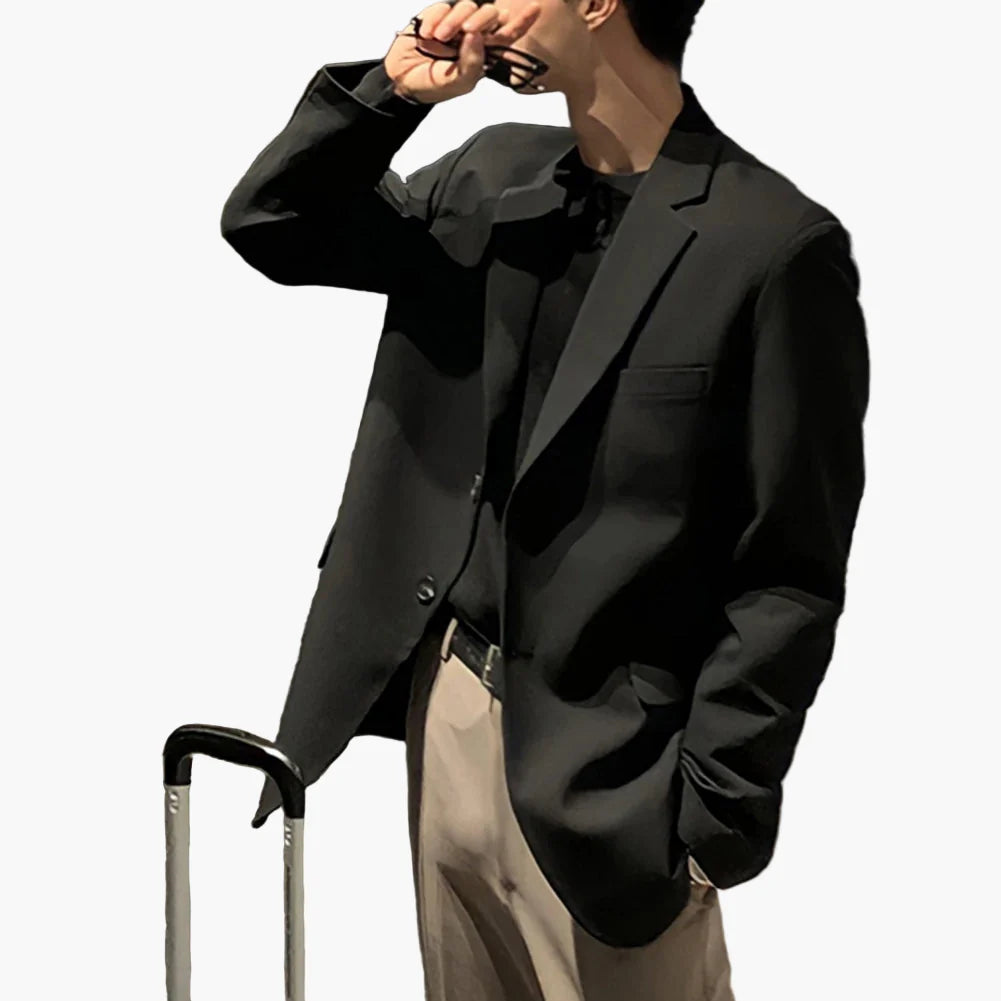 Herr Elegant Kavaj – Stilren Blazer för Fest och Arbete