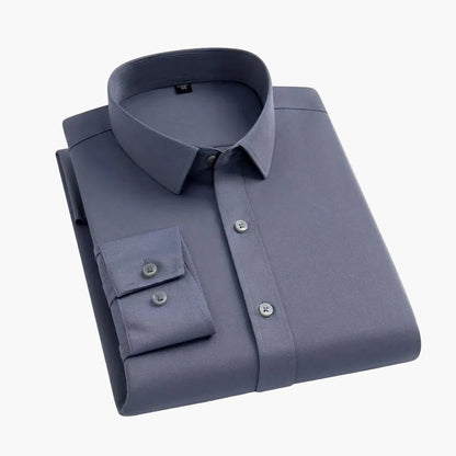 Herrskjorta Business Stretch Slim Fit – Elegant och Funktionell för Kontor och Fest