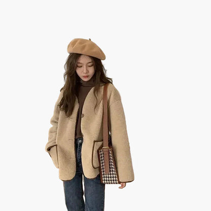 Dam Varm Oversize Casual Jacka – Trendig Vardagsstil för Höst och Vinter