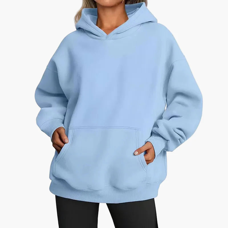 Oversized Dam Hoodie – Avslappnad och Trendig Huvtröja för Vardag och Träning