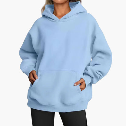 Oversized Dam Hoodie – Avslappnad och Trendig Huvtröja för Vardag och Träning