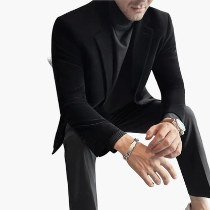 Herr Elegant Kostymkavaj för Fest och Affärsbruk – Modern Slim Fit Blazer