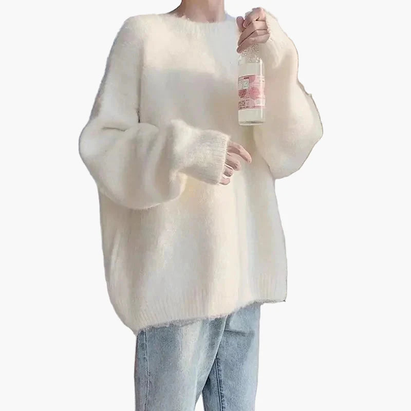 Damtröja – Oversized Pullover för Vinter, Avslappnad Stil, Vardag och Fritid