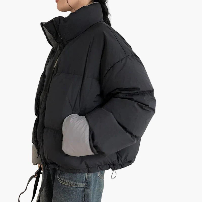 Dam Vinterjacka Oversized Pufferjacka för Avslappnad Stil och Värme