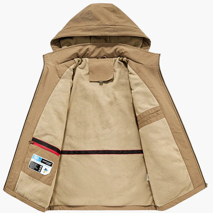 Herr Vind- och Vattentät Outdoorjacka med Huva – Fritid, Vardag, Resa