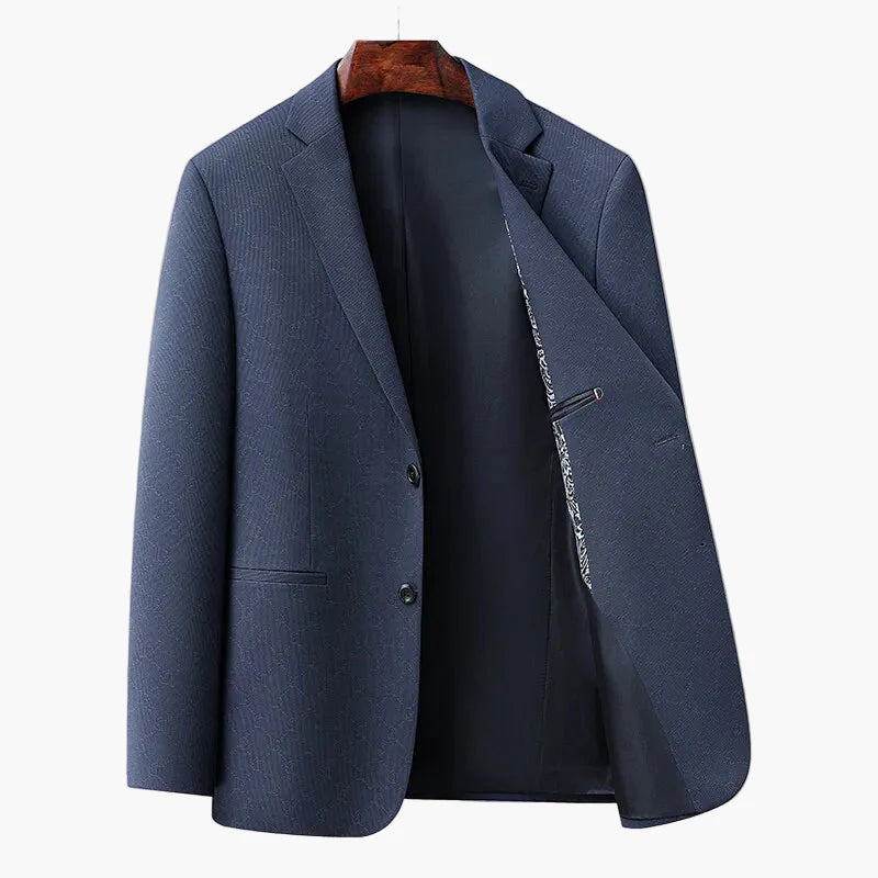 Herr Kavaj Modern Slim Fit Rutigt Mönster – Elegant Blazer för Kontor och Fest