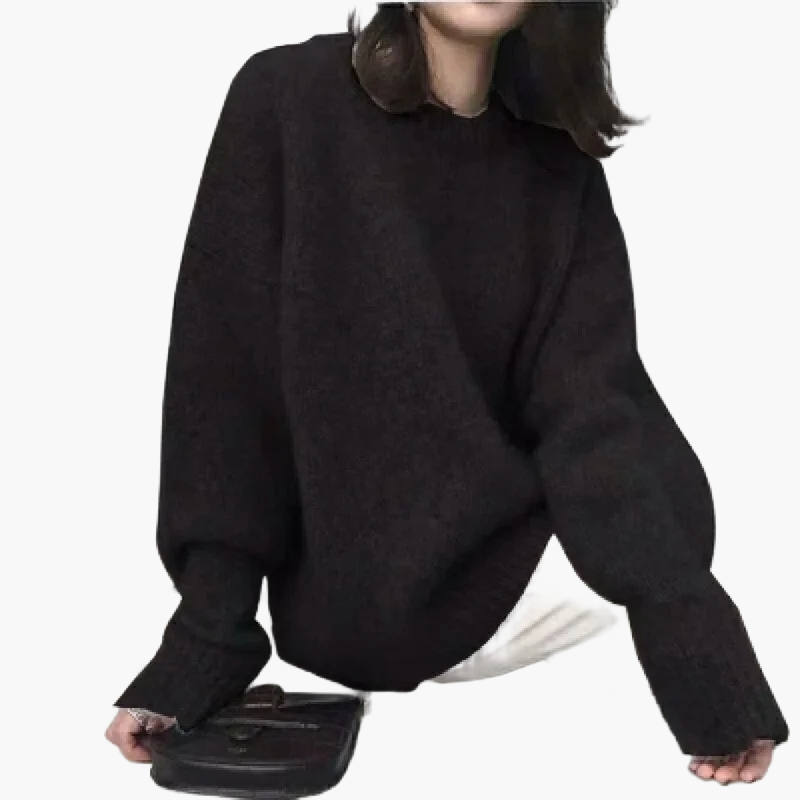 Damtröja Oversized Retro Stil – Perfekt för Höst och Vinter