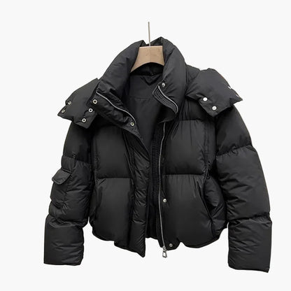 Dam Vinterjacka Kort Pufferjacka Vardag Streetwear