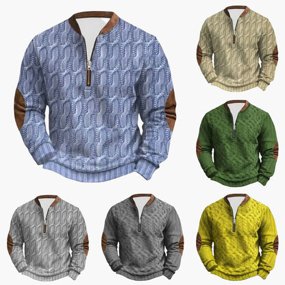 Herrtröja med halv dragkedja – Trendig vardagströja med ståkrage och sportig design