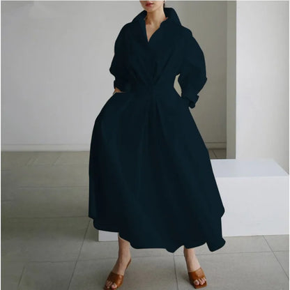 Fiona – Elegant Klänning med Hög Midja och Stretch i Plusstorlek